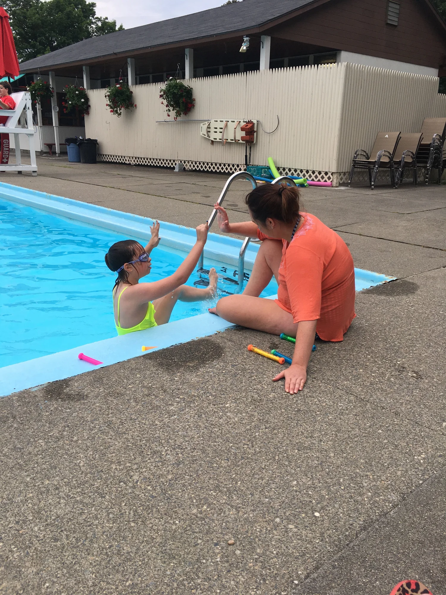 Jocey and Jilly at the Northfield Pool